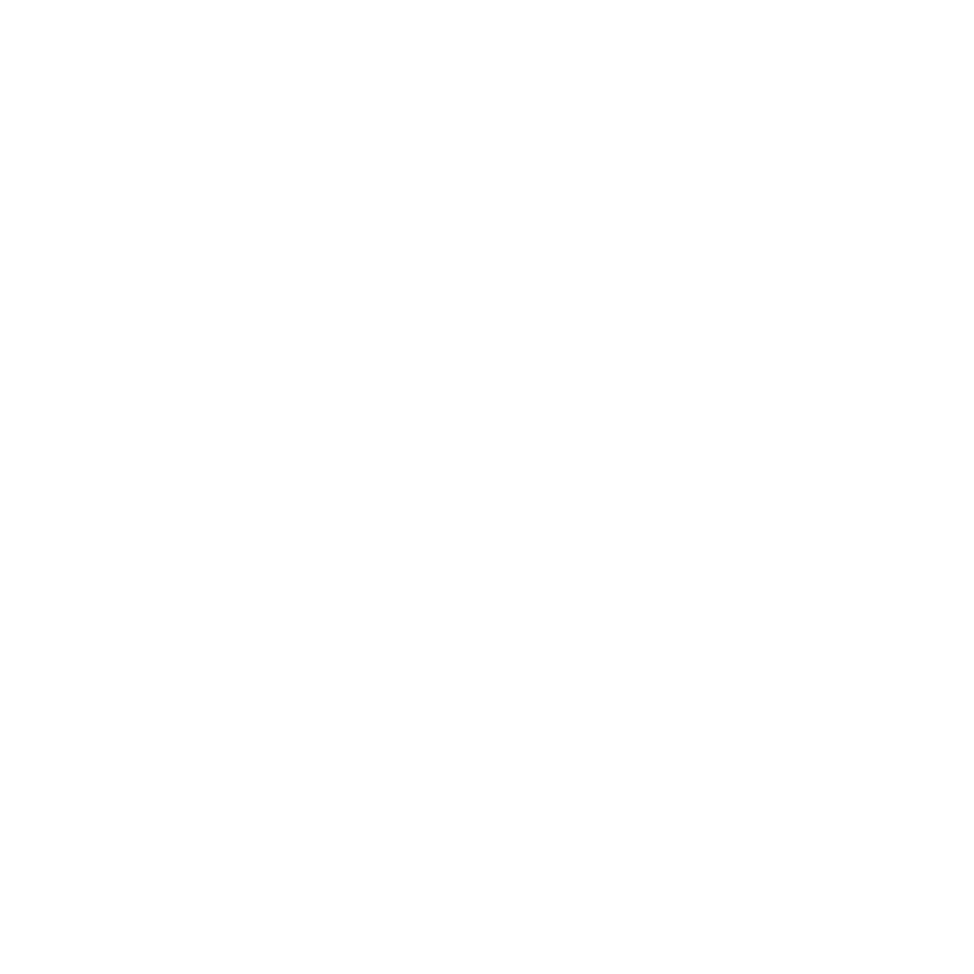 A white circle with a geometric, abstract shape resembling a stylized face profile in the center, set against a light gray background.