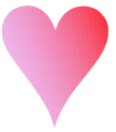 A heart shape with a pink-to-red gradient fill on a light background.