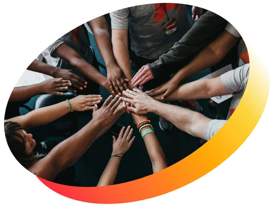 people putting thier hands together